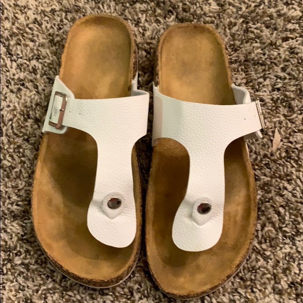 Maurice's White T-Strap Sandals 12M